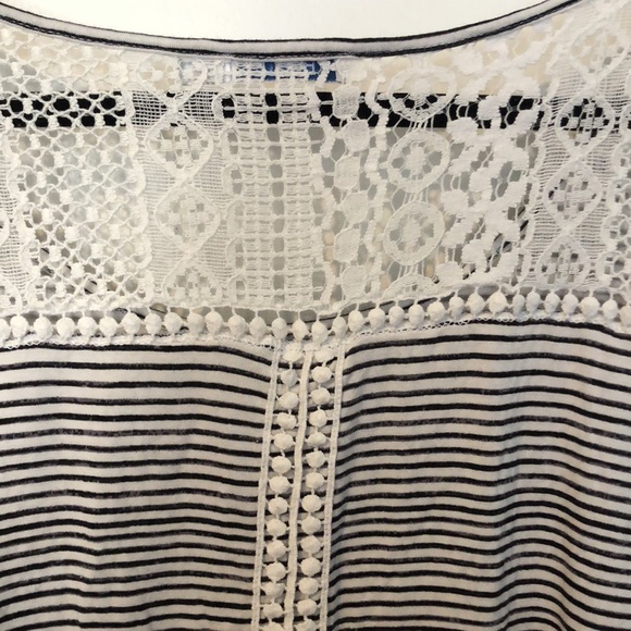 COPY - 2 for $15 Cute striped mixed media tunic tee shirt - Picture 3 of 10